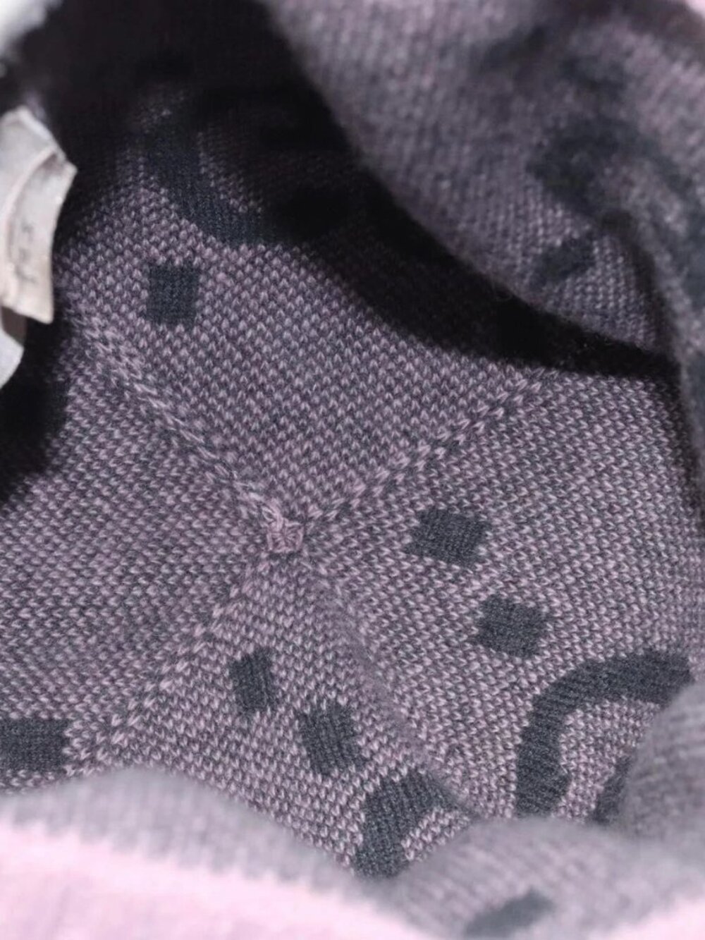 GUCCI GG Canvas Knitted Fabrics Cap Cashmere M Pink 676827 Auth am8353 - Picture 8 of 12